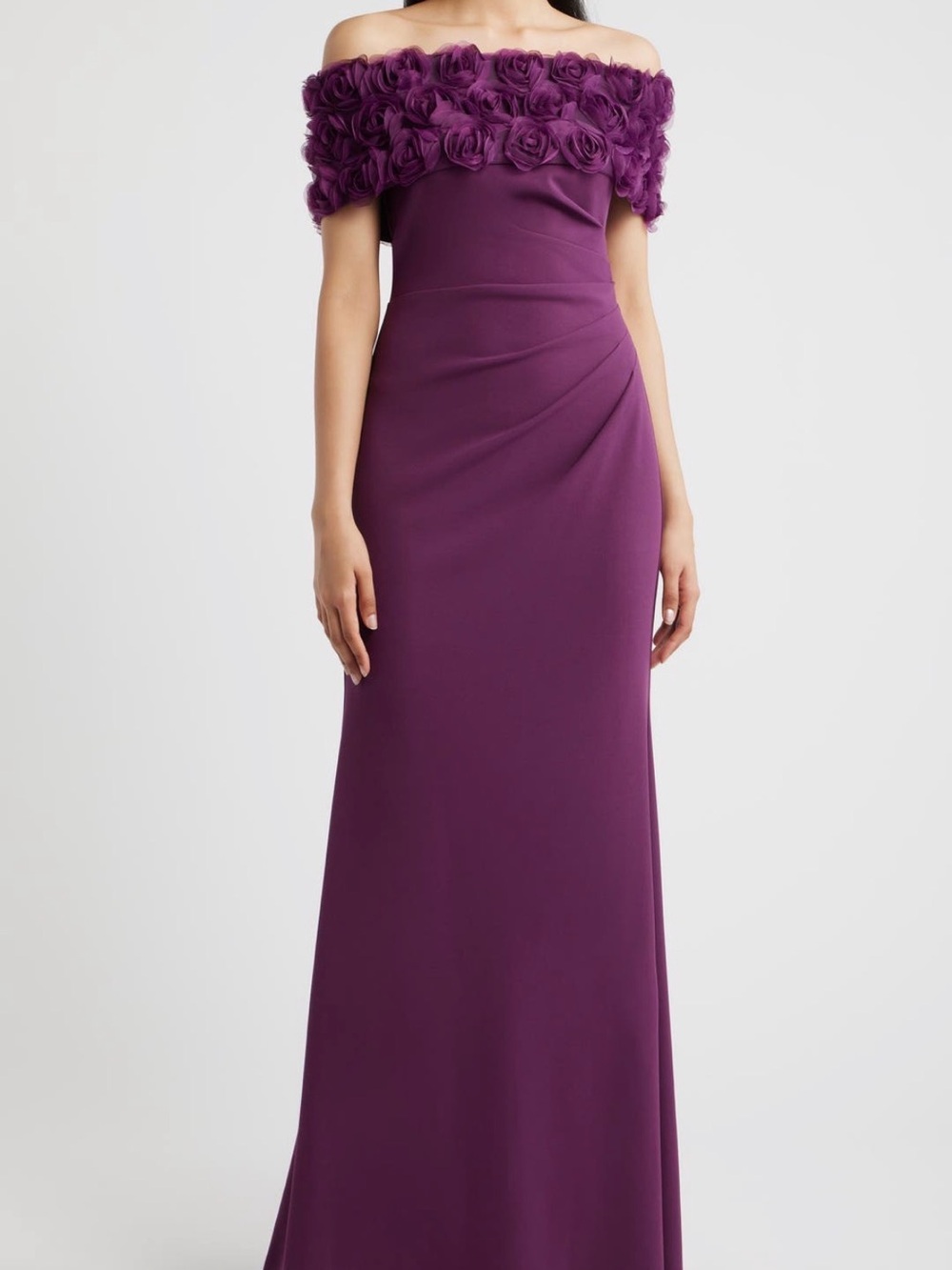 Eliza J Plum Off-Shoulder Dress